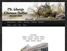 Tablet Screenshot of mrwangsbuffet.com